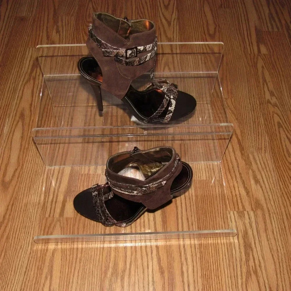 Marc Fisher Sashay Brown T-Strap Heels Shoes 7.5M - Picture 1 of 4